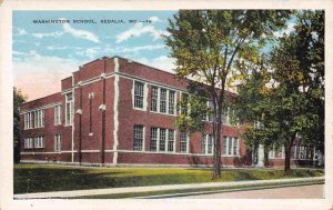 Washington School Sedalia Missouri 1920s postcard