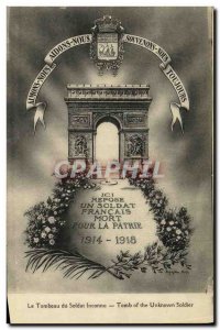 Old Postcard Army's Tomb of the Unknown Soldier Arc de Triomphe Paris