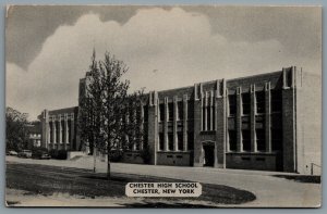Postcard Chester NY c1950s Chester High School Now Chester Learning Center