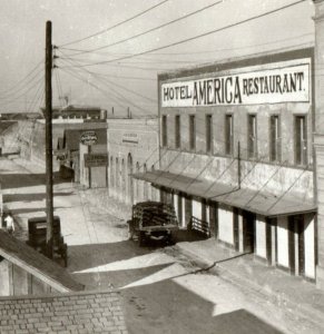 Early RPPC Hotel America Juarez Theater Cars Street Scene Tamps. Mexico F168