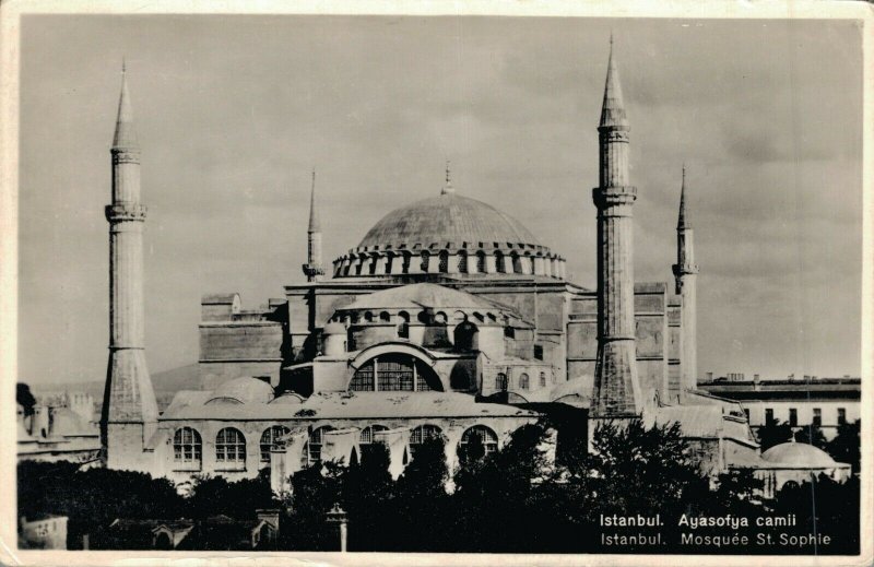 Turkey Istanbul Ayasofya Camii Mosque St. Sophia RPPC 04.79