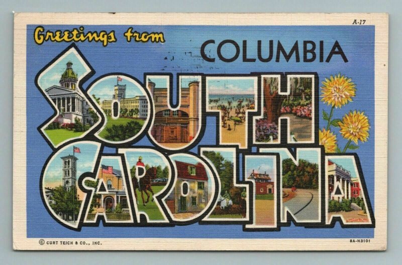 Greetings From Columbia, South Carolina Postcard