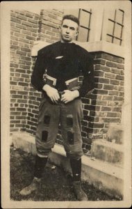 Football Player AHS Andover? MA? Jim Mougham Real Photo Postcard