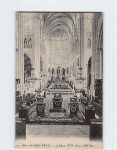 Postcard Le Choeur, Abbaye de Saint-Denis, France