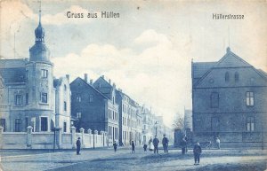 Germany Bulmke-Huellen Gruss aus Huellen Huellerstrasse Street vintage postcard