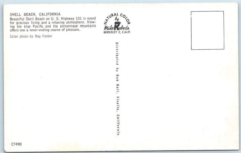 c1950s Shell Beach, Cal Birds Eye Hwy Route 101 Coffee Shop Cafe Ray Foster A217