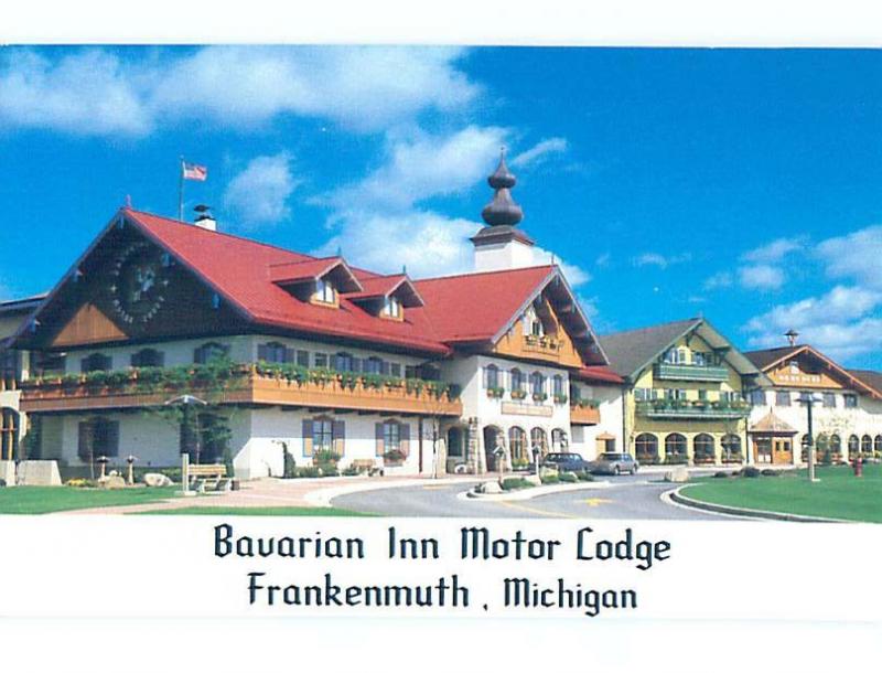 Unused Pre-1980 MOTEL SCENE Frankenmuth Michigan MI HJ9565