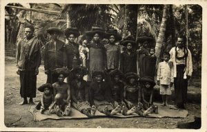 indonesia, SUMATRA, Group of Native Batak People (1920s) RPPC Postcard