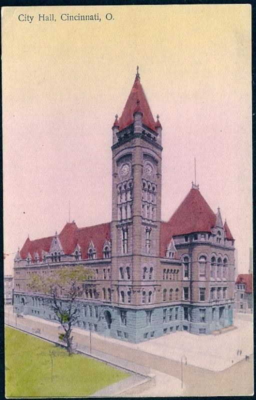 City Hall Cincinnati Ohio unused c1910