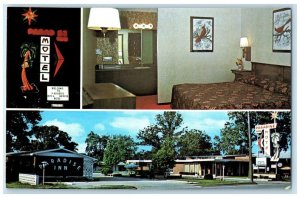 c1950's Paradise Inn Hotel Effingham Illinois IL Dual View Vintage Postcard