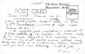 Rockport MA Main Street View in 1952 Postcard