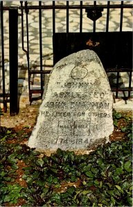 Postcard~Johnny Appleseed~John Chapman~Grave~Fort Wayne, Indiana~A16