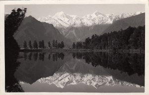 Postcard RPPC Lake Matheson New Zealand