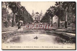 Old Postcard Monte Carlo Casino and the Terraces
