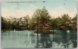 The Lake Public Gardens Halifax NS Nova Scotia c1911 Postcard H65