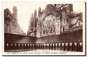 Old Postcard Mont Saint Michel Abbey The Cloister And & # abbey 39Eglise