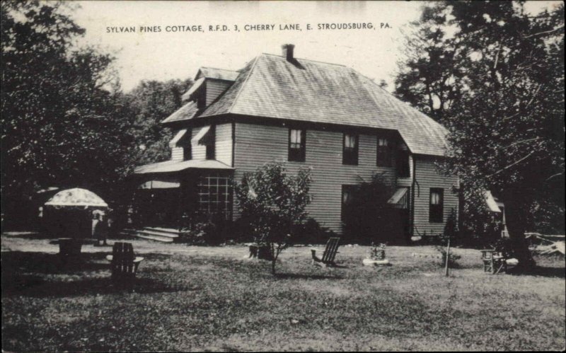 Stroudsburg PA Sylvan Pines Cottage Vintage Postcard