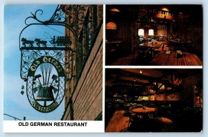 Ann Arbor Michigan Postcard Old German Restaurant West Washington Street c1960