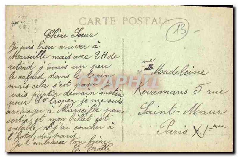 Postcard Old Marseilles Transporter Bridge