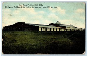 1911 Enid Stock Pavilion Enid Oklahoma OK Southwest Largest Building Postcard