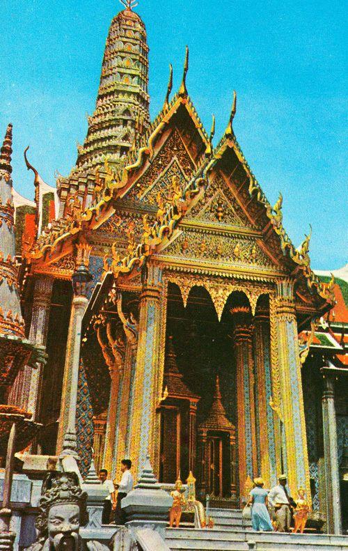 Thailand Thai Emerald Temple Thebpidorn Buddha Vintage Postcard