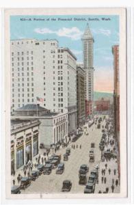 Financial District Seattle Washington 1932 postcard