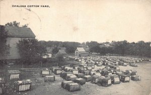 J86/ Okalona Oklahoma Postcard c1910 Cotton Yard Occupational  228