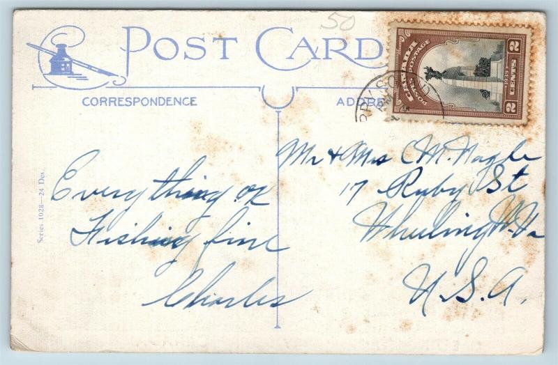 Postcard Canada Ontario Parry Sound Scenic Greetings c1920s #2 Q10