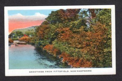 NH Greetings From PITTSFIELD NEW HAMPSHIRE Postcard PC