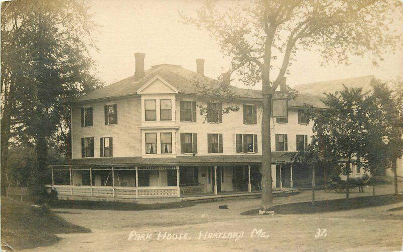 C-1910 Hartland Maine Park House RPPC Photo Postcard Eastern Illustrating 2140