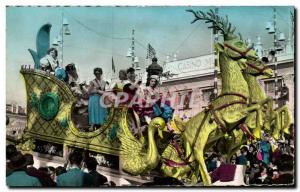 Old Postcard Nice Carnival queens' float Sidro Folklore and Beglia