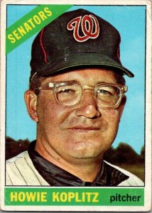 1966 Topps Baseball Card Howie Koplitz Washington Senators sk3025
