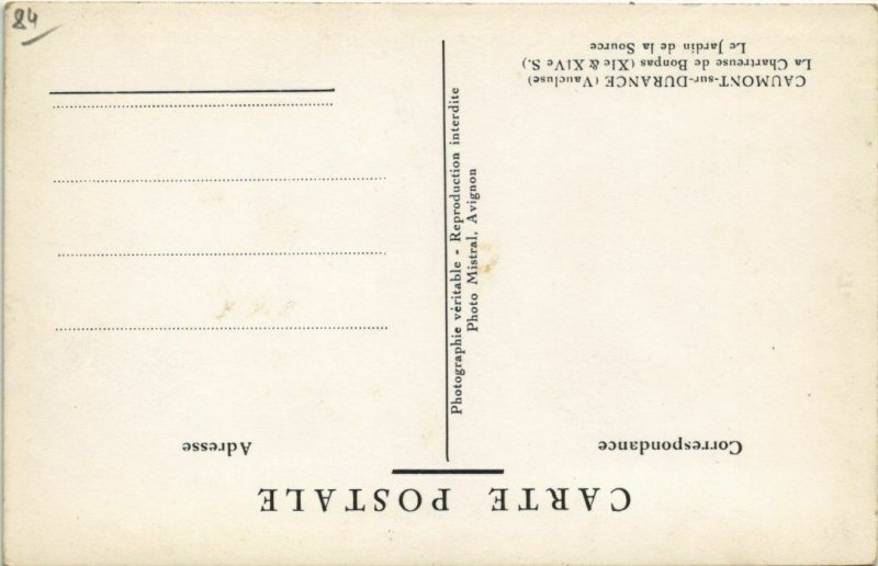 CPA CAUMONT-SUR-DURANCE Chartreuse de Bonpas - Jardin de la Source (1086835)