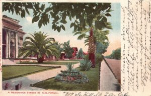 Vintage Postcard 1905 View of A Residence Street In California CA