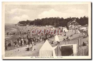 Old Postcard Saint Brevin Les Pins Beach