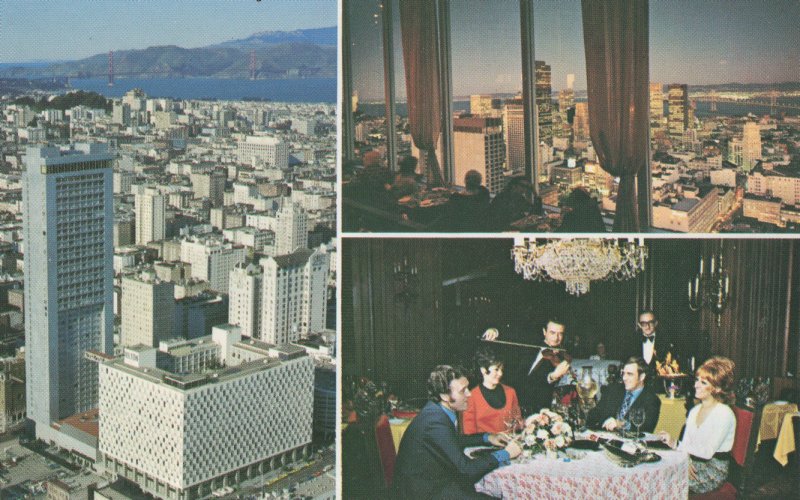 San Fransisco Hilton Hotel Skyscraper Restaurant USA Postcard