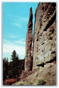 c1960's Chimney Rock Eastern Approach Road Yellowstone Nat. Park WY Postcard