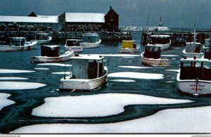 Massachusetts Cape Cod Rockport Harbor After A Northeaster