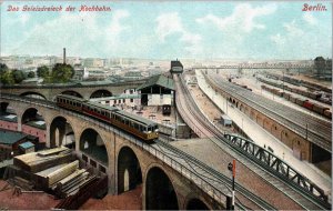 Berlin, Germany - The Hochbahn Triangle Bridge - c1908