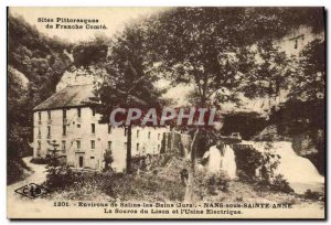 Old Postcard Salins surroundings Nans Bains in St. Anne La Source du Lison an...