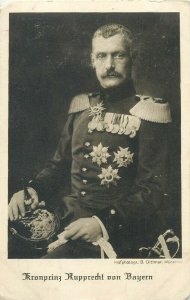 Crown Prince Rupprecht of Bavaria in uniform with medals and spiked helmet 1916