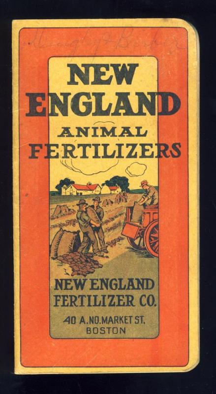 1913 New England Animal Fertilizer Booklet, Boston, Mass/MA