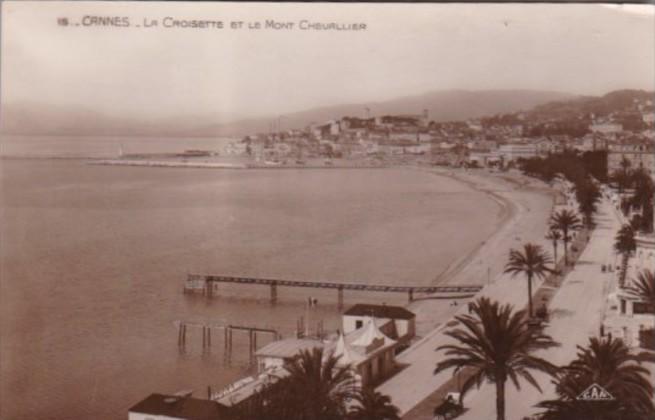 France Cannes La Croisette et le Mont Chevallier Real Photo