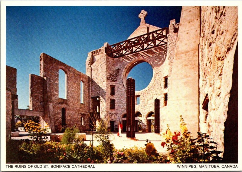 Canada Winnipeg Ruins Of Old St Boniface Cathedral