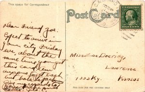 Hanover, Kansas, Miss Zac Doering, Lawrence, Kentucky Postcard