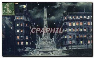 Old Postcard Lyon Place Carnot Monument of the Republic