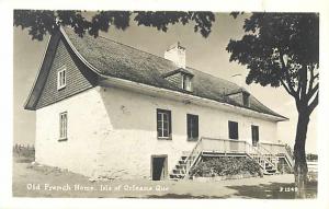 RPPC of an Old French Home, Isle of Orleans, Quebec Canada