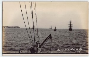 RPPC Nushagak, Alaska Ships Dillingham 1910s Antique Photo Postcard Rare