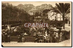 Old Postcard Menton The Public Garden