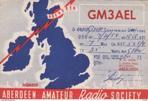 MAP: UK & Ireland , Aberdeen Amateur RADIO Society , 1940s